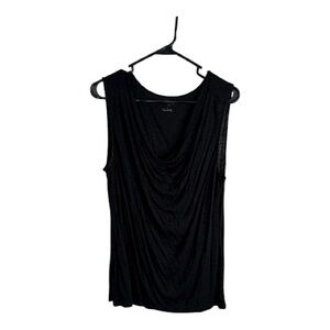 Ann Taylor Women's Black Sleeveless Scoop Neck Top Size L